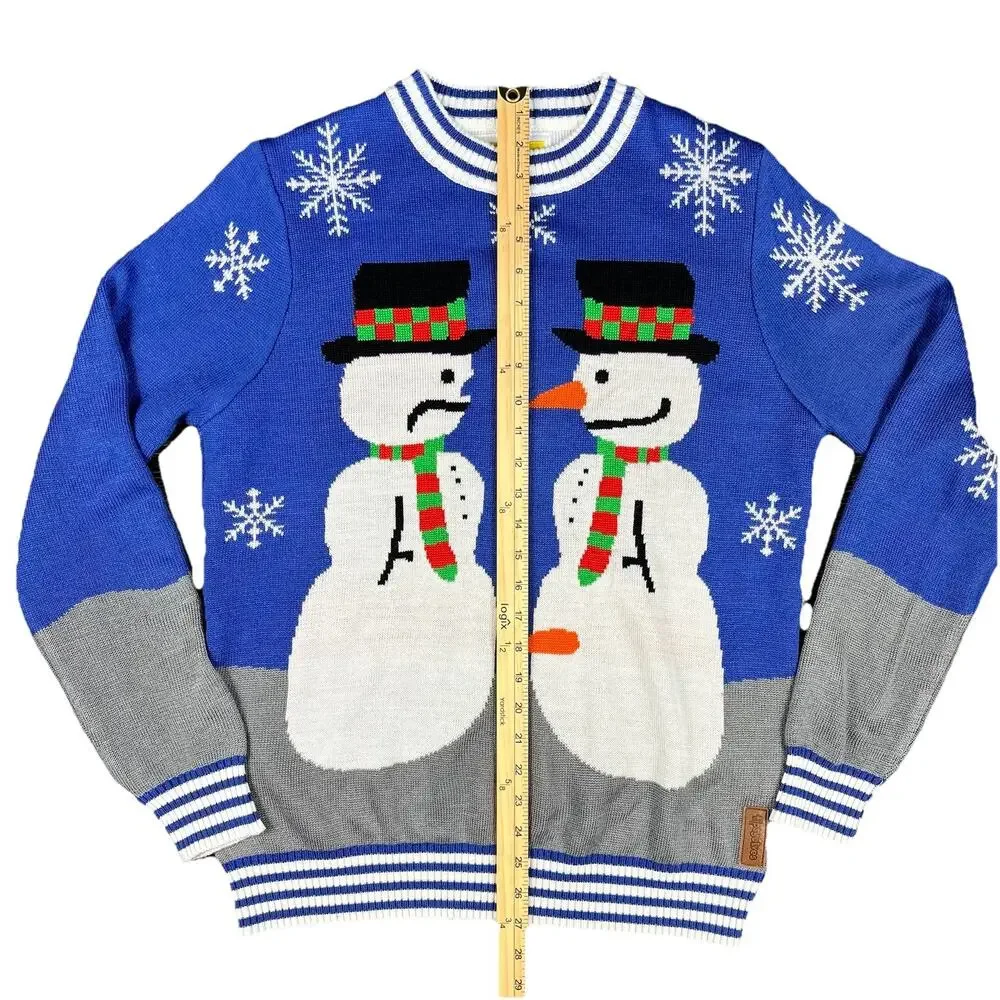 Tipsy Elves Snowman Christmas Sweater Size Medium Funny Ugly Carrot Party Unisex